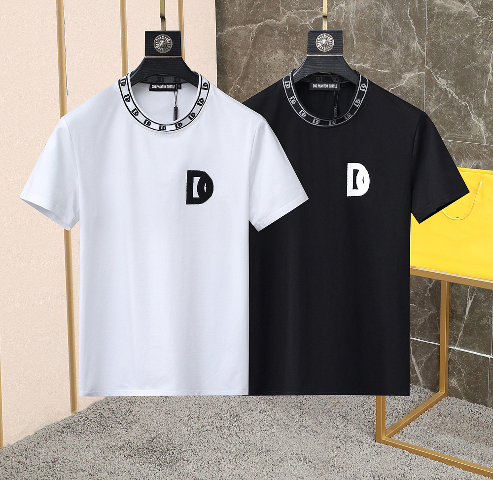 

DSQ PHANTOM TURTLE Mens Designer T shirt Italian Milan Fashion Logo Print T-shirt Summer Black White T-shirt Hip Hop Streetwear 100% Cotton Tops Plus size 12560