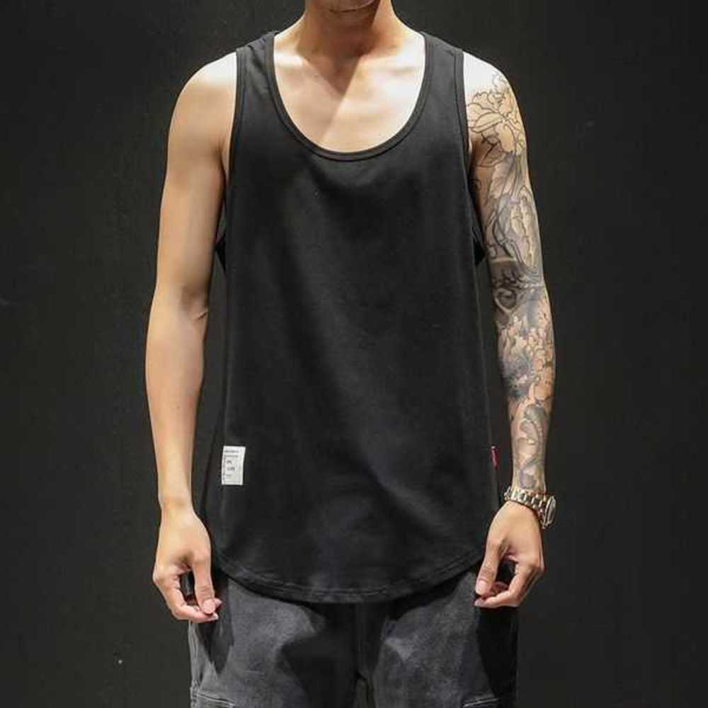 

Men Oversize Fashion Japanese Tank Tops Cotton Summer Beach Tanktop Loose Workout Neck Sleeveless Shirt Vest2xqs, Khaki