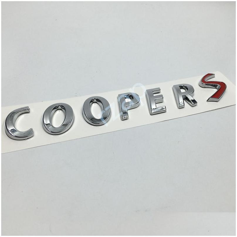 coopers cooper s badge emblem decal letters sticker for mini boot lid tailgate rear trunk decal2569241