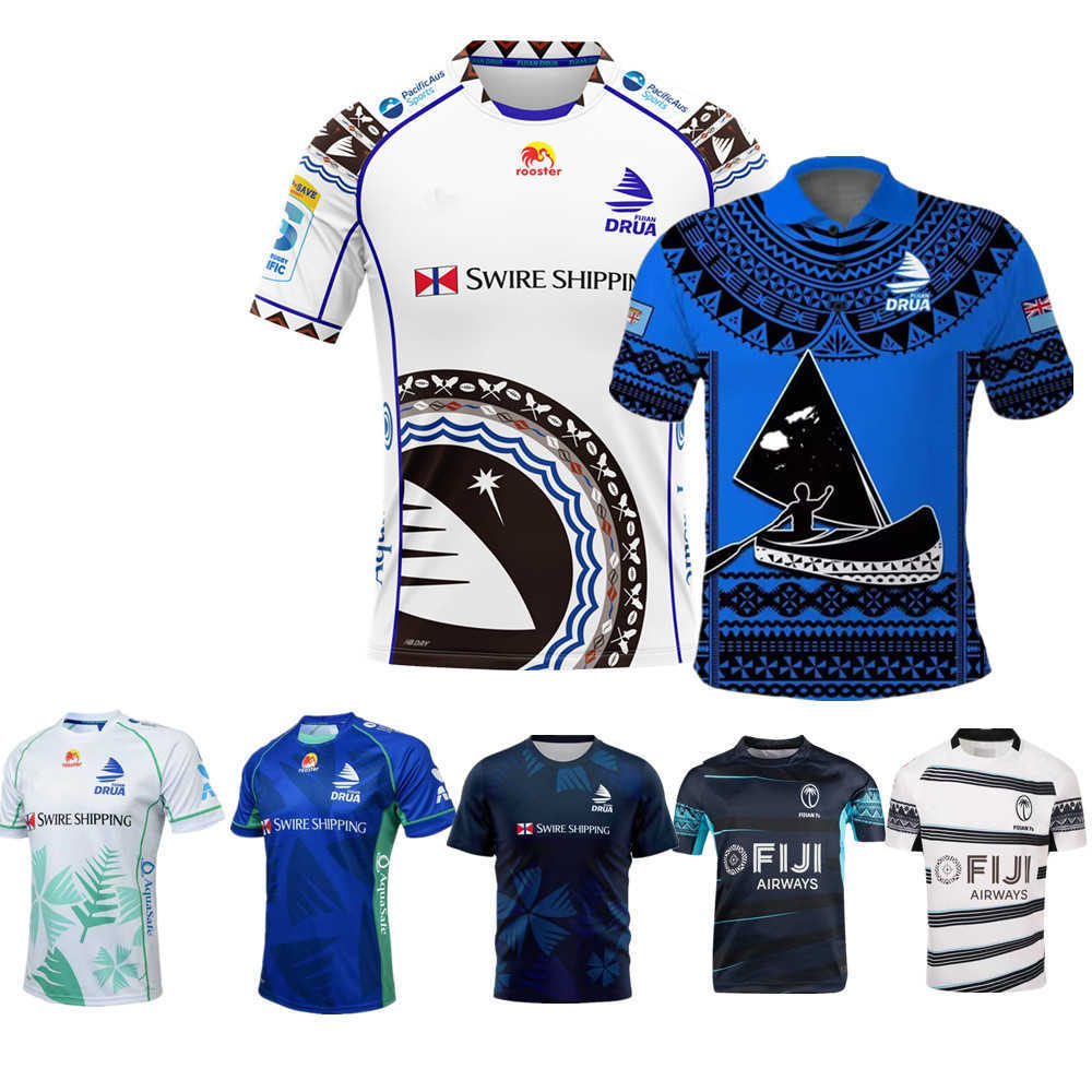 

Dxgb New Men's T-shirts Fashion Rugby Fijian Drua Culture Rugby Jersey 2023 Home Away T-shirt Fiji 7s Rugby Singlet Vest Big Size 5xl, 2023 7s