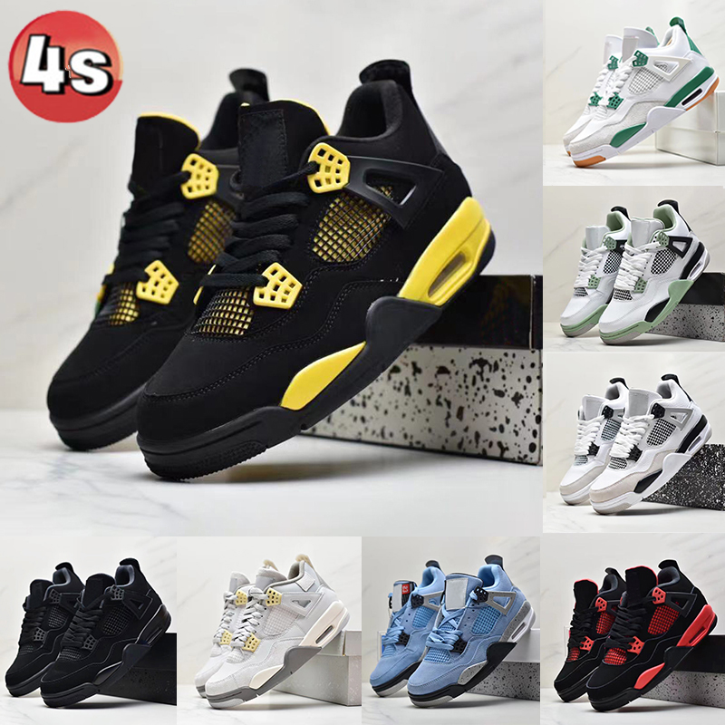 

New Jumpman 4 4s Mens Basketball Shoes Thunder 2023 Pine Green Military Black Seafoam Midnight Navy Cat University Blue Craft Photon Dust Men Women Sneakers Trainers, 20 fear pack