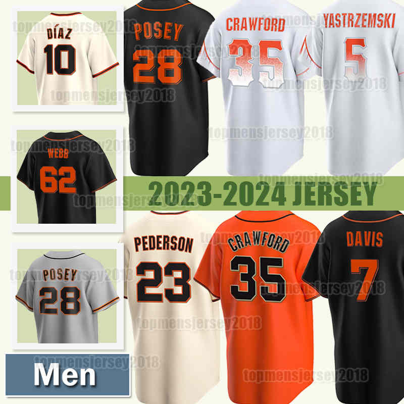 

5 Mike Yastrzemski Jersey Buster Posey Mitch Haniger Baseball Brandon Crawford San Francisco Joc Pederson Logan Webb JD. Davis Michael Conforto Giants Luis Gonzalez, Men jersey(j r)