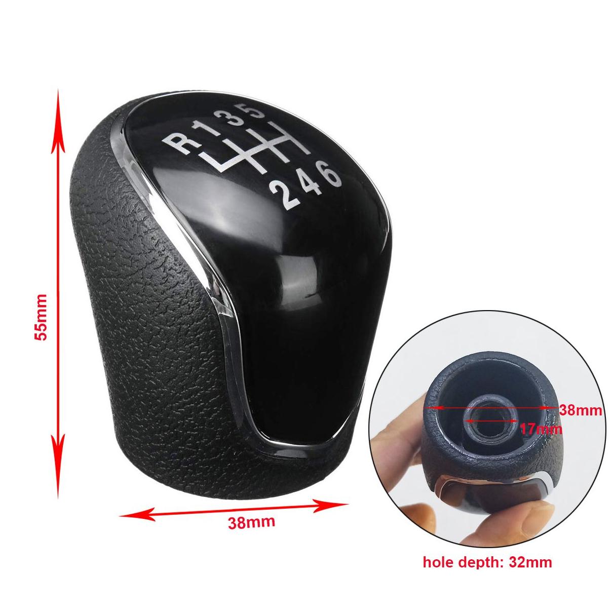 6 speed car gear knob manual shifter lever stick head handball for hyundai ix35 ix 35 201220163686915