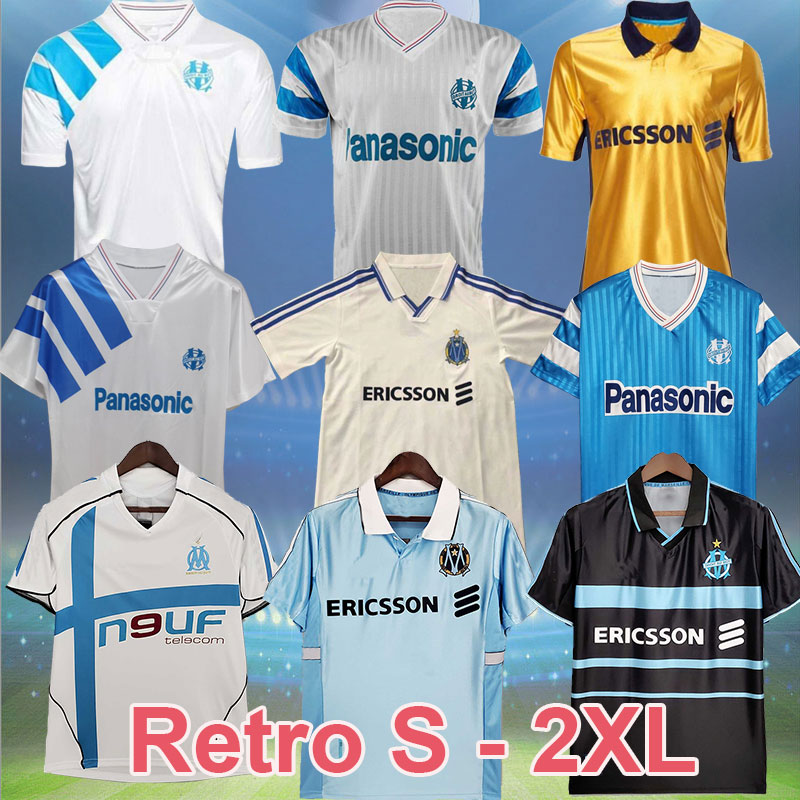 

Maillot Retro Marseilles soccer jerseys 1990 1991 1992 1993 1998 1999 2000 2005 2006 2011 2012 PIRES vintage CANTONA WADDLE PELE PAPIN BOLI 90 91 92 93 94 Football Shirt, 90/91 away