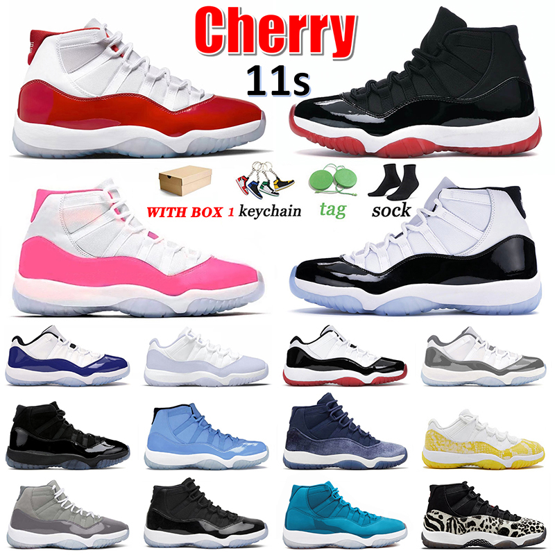 

11 Cherry With Box Basketball Shoes Size 13 Jumpman 11s Mens Women Bred Pink Concord Black Gamma Blue Jubilee Tour Yellow DMP Cement Grey dhgate Sneakers Trainers 36-47, A8 pink 36-47