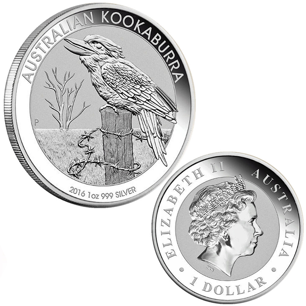 

Silver Plated 2016 Australian Kookaburra Animal Commemorative Coin Elizabeth II Challenge Coin Souvenir Gift for Collection Homedecor
