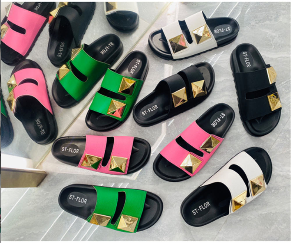 

New style 2023 Fashion slipper sliders Paris slides sandals slippers for women Hot Designer, Fuchsia
