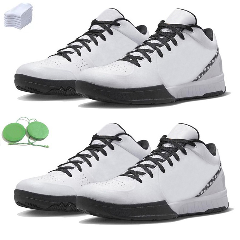 

2023 4 Protro Mens Basketball Shoes Sneaker Mambacita White Black Metallic Gold FJ9363-100 Men Trainers Sports Sneakers 40-46, Color#1