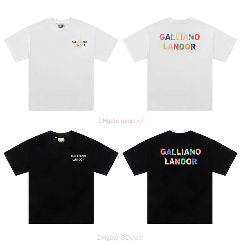

Designer Fashion Clothing Tees Tshirt Galleryes Depts Summer Simple Colorful Letter Short Sleeve Loose Relaxed Men Women's Lovers Round Neck T-shirt Tops for sale