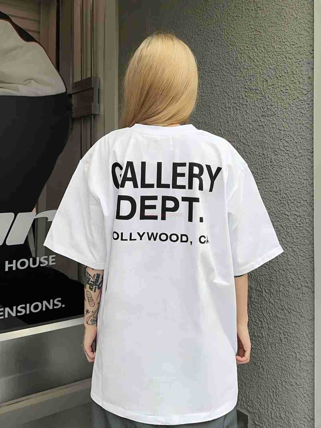 

Designer Fashion Clothing Tees Tshirt Summer New Fashion Brand Galleryes Depts Basic Letter Printing Round Neck Cotton Loose Couple Short Sleeve Tshirt Tops for sal, White
