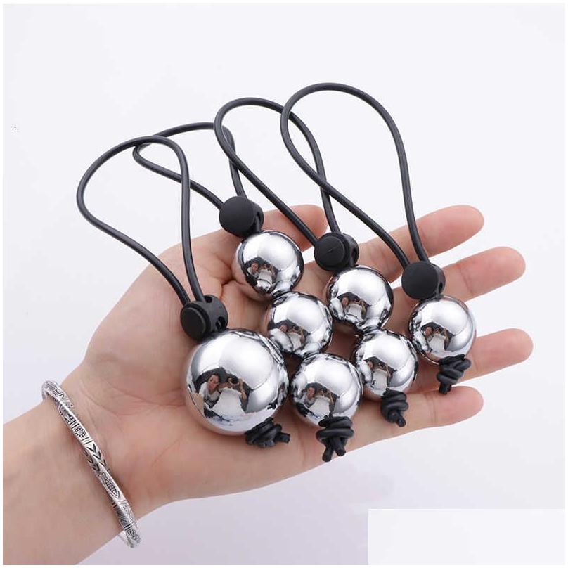 massager vibrator metal ball cock ring heavy hanger penis erection enlarger extender weight stretcher toys for men