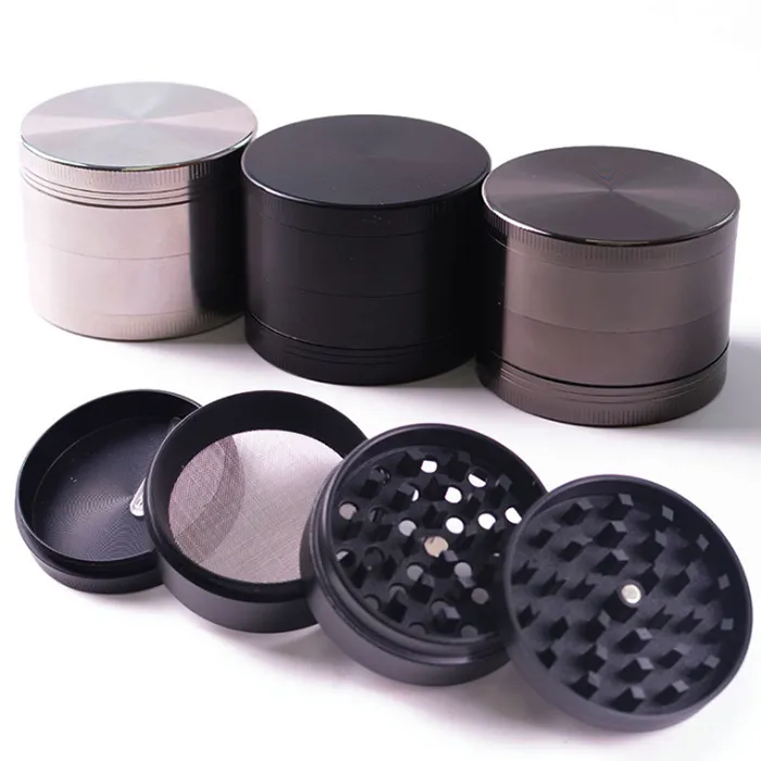 

Metal Tobacco Grinder High Quality Smoking Accessories 40 50 55 63 mm 4Layers 5colors Hand Mini Style Zicn Alloy Dry Herb Crusher