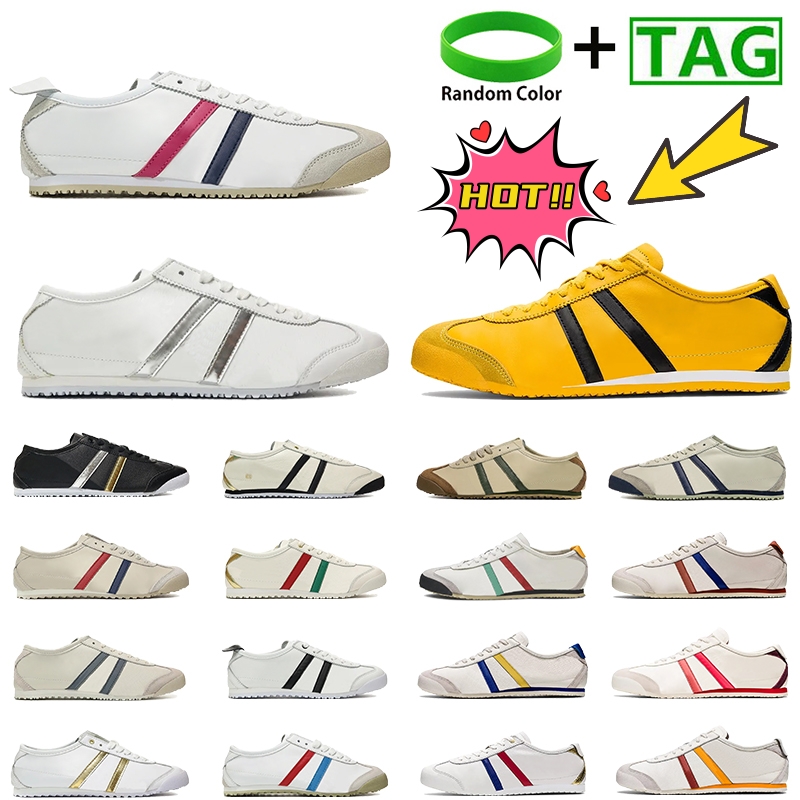 

Mexico 66 Casual Shoes Designer Running Shoes beige black gold beige dark green Cream Prussian Blue Men Women Sneakers 36-45, 17 yellow black