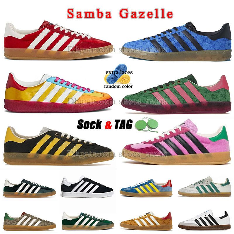 

Loafers casual shoes gazelle og black red yellow samba retro sneaker pink velvet green blue bird gum beige brown men women outdoor jogging flat skateboarding shoe g gs, 03 36-46 (3)