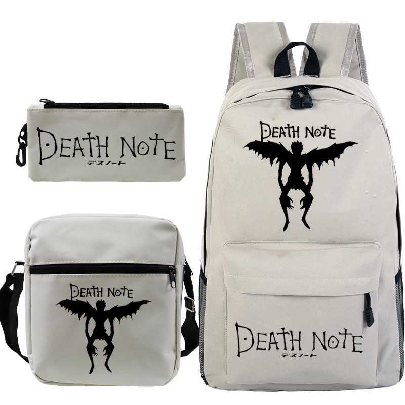 

Backpack Death Note Anime Men's Backpack Pencil Bag Student Laptop Backpack Anime Death Note Bag School Bag College Shoulder Bag 3pcsset J230517, Auburn