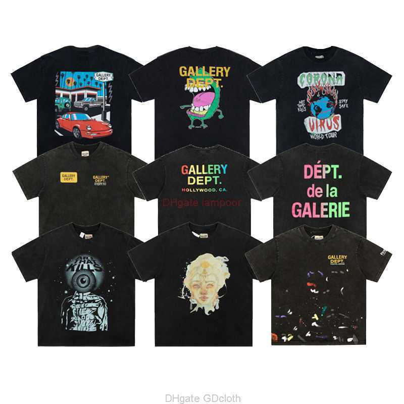 

Designer Fashion Clothing Tees Tshirt Galleryes Depts Gold Plated High Street Loose American Print Portrait Back Letter Round Neck Short Sleeve Tshirt Luxury Casua, 255 (black)