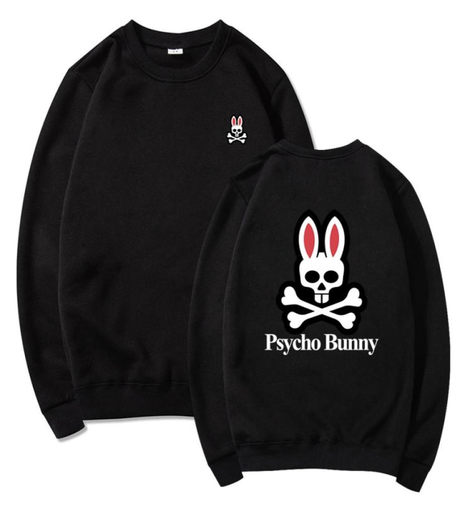Brand Mens sweatshirt Psycho Bunny Pattern ONeck Top Cotton Short Sleeve TShirt Print Ghost Rabbit Polo Shirt Summer men Tee Luxu9210017