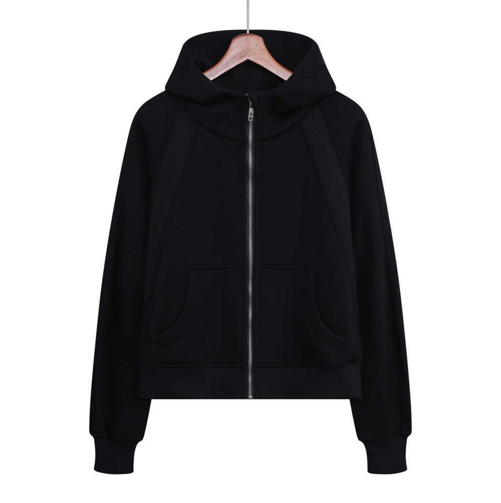 

yoga hoodie Scuba lulus womens Plus Thickening jackets hoodys sports half zipper terry designer sweater chothing loose short clothes Breathable design 97ess