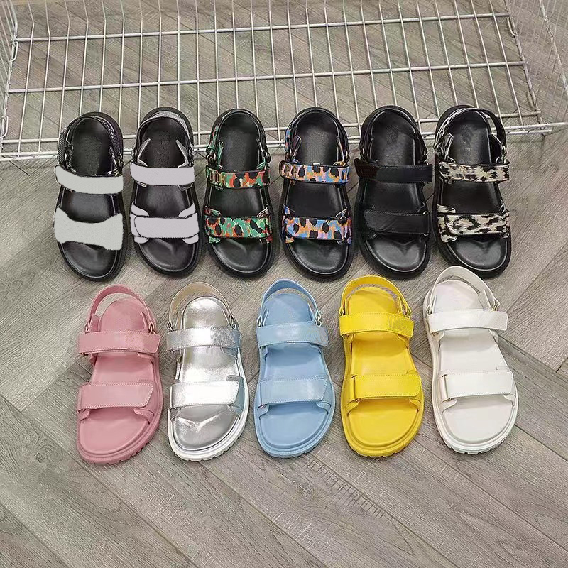 

Designer Sandals Act Sandal Women Slippers Lambskin Hook&Loop Slipper Letter Flat Slides Summer Beach Slipperss With Box, 26