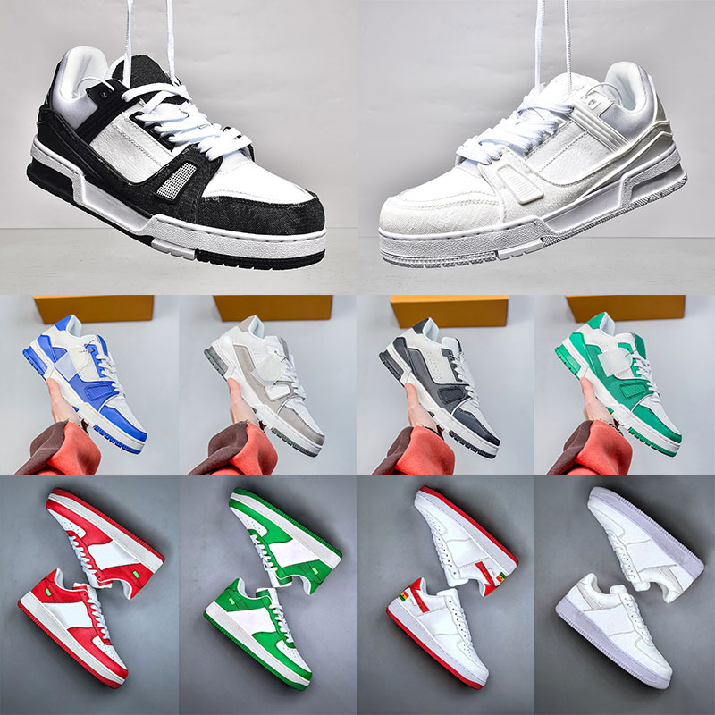 

Designer Trainer Men Causal Shoes Fashion Woman Leather Lace Up Platform Sneakers White Black mens womens sports trainers