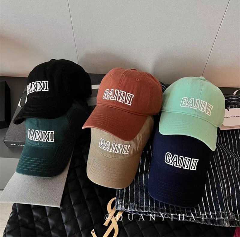 

Designer Hats Women casquette Ball Caps Hat Female Net Red Spring Autumn GANNI Letter Baseball Protection Visor 230306, Pink black logo
