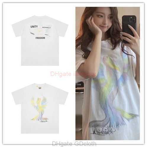 

Designer Fashion Clothing Tees Tshirt Small Fashion Galleryes Depts Colorful Sunbird Short Sleeve T-shirt Made of Pure Cotton High Quality Double Yarn for Men Women, White