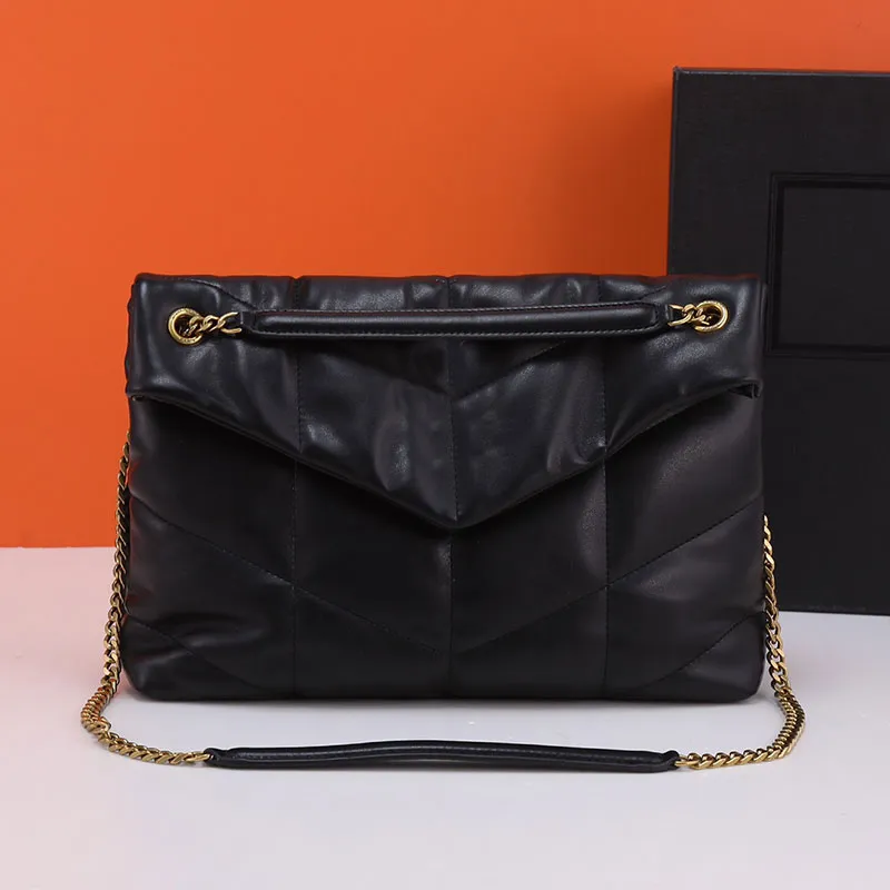 

7A high-quality luxurious quilted handbags Crossbody bag shoulder bag envelope flap wallet leather fashion letter within two size 29/35 cm zipper pockets, Silvery