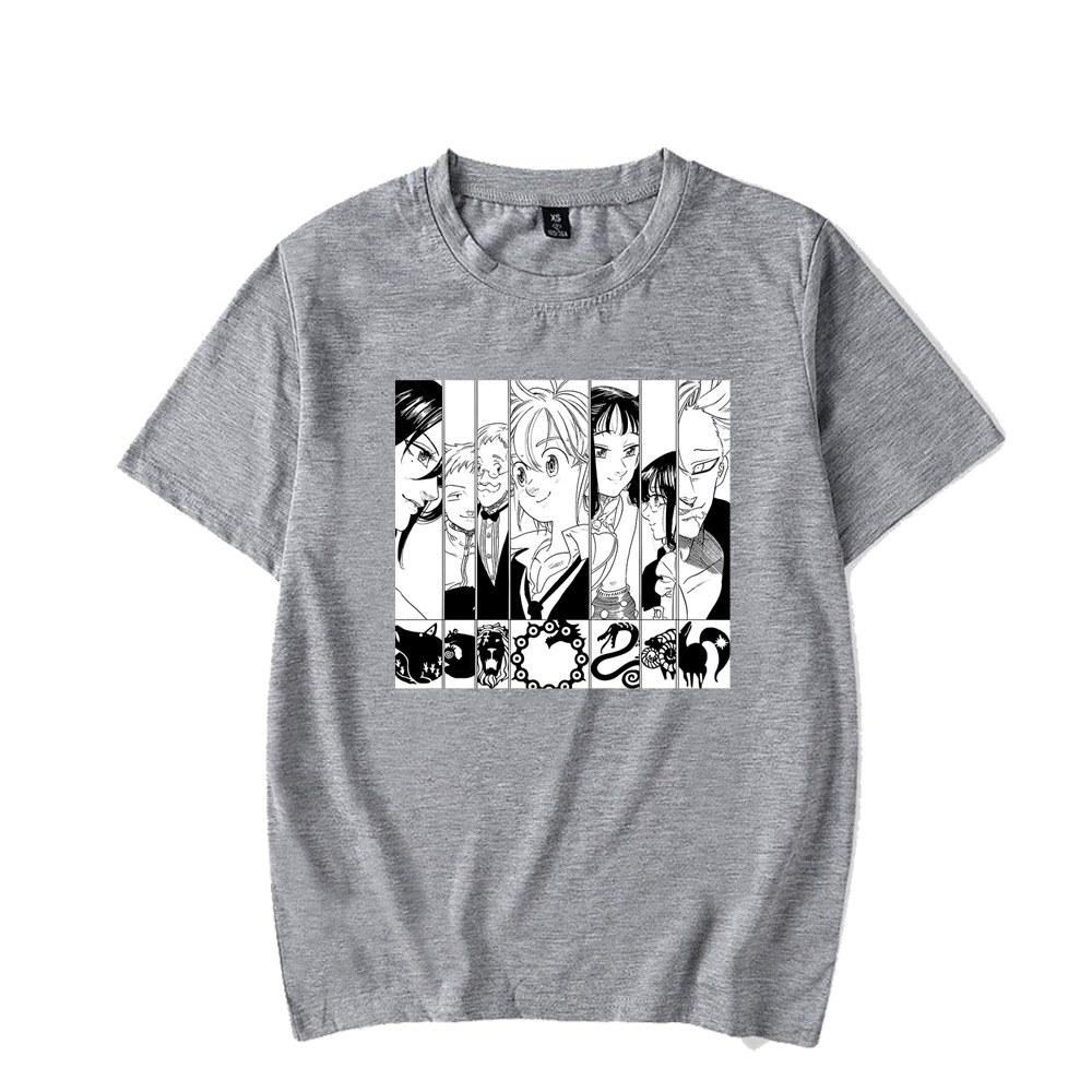 

Designer T-shirt Boys and Girls Short Sleeve Women's Cartoon Print Harajuku Short Sleeve Top Loose Summer Men's and Women's Summer Breathable Casual XS XXXXL Gray, Blue