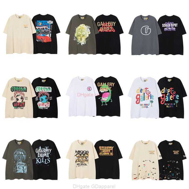 

Designer Fashion Clothing Tees Tshirt Galleryes Depts New Skull Letter Graffiti Print Summer High Street Couple Loose Short Sleeve Tshirt Casual Streetwear Tops Ro, G213 black