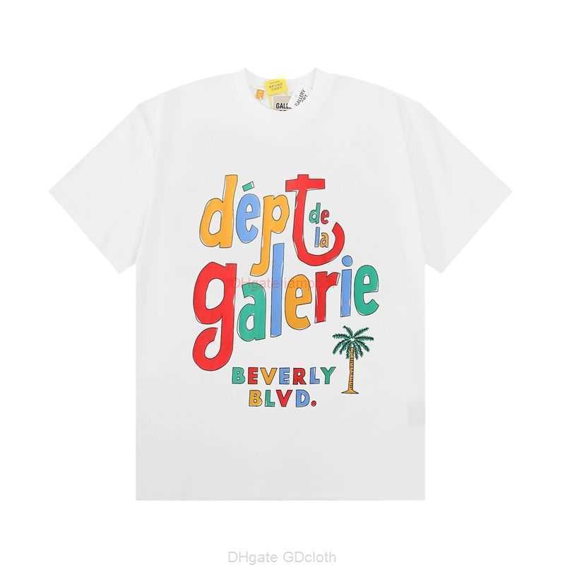 

Designer Fashion Clothing Tees Tshirt Galleryes Depts Printed Short Sleeve American Fashion Brand Old Vintage High Street Loose Round Neck Tshirt Luxury Casual Top, Style 1