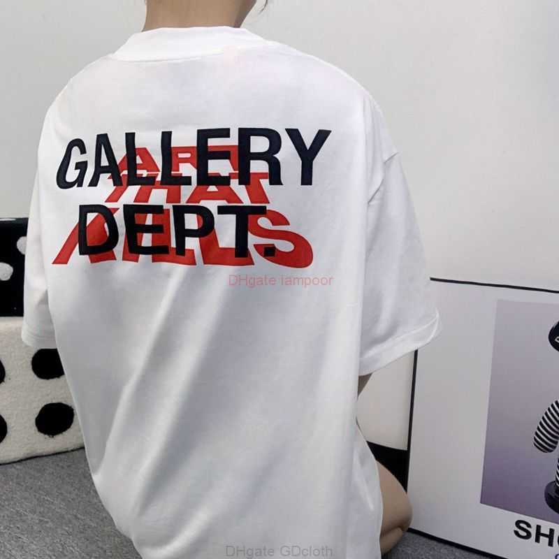 

Designer Fashion Clothing Tees Tshirt Galleryes Depts American High Street Flame Graffiti Letter Printing Short Sleeve Loose Relaxed Mens Womens Tshirt Tops for sa
