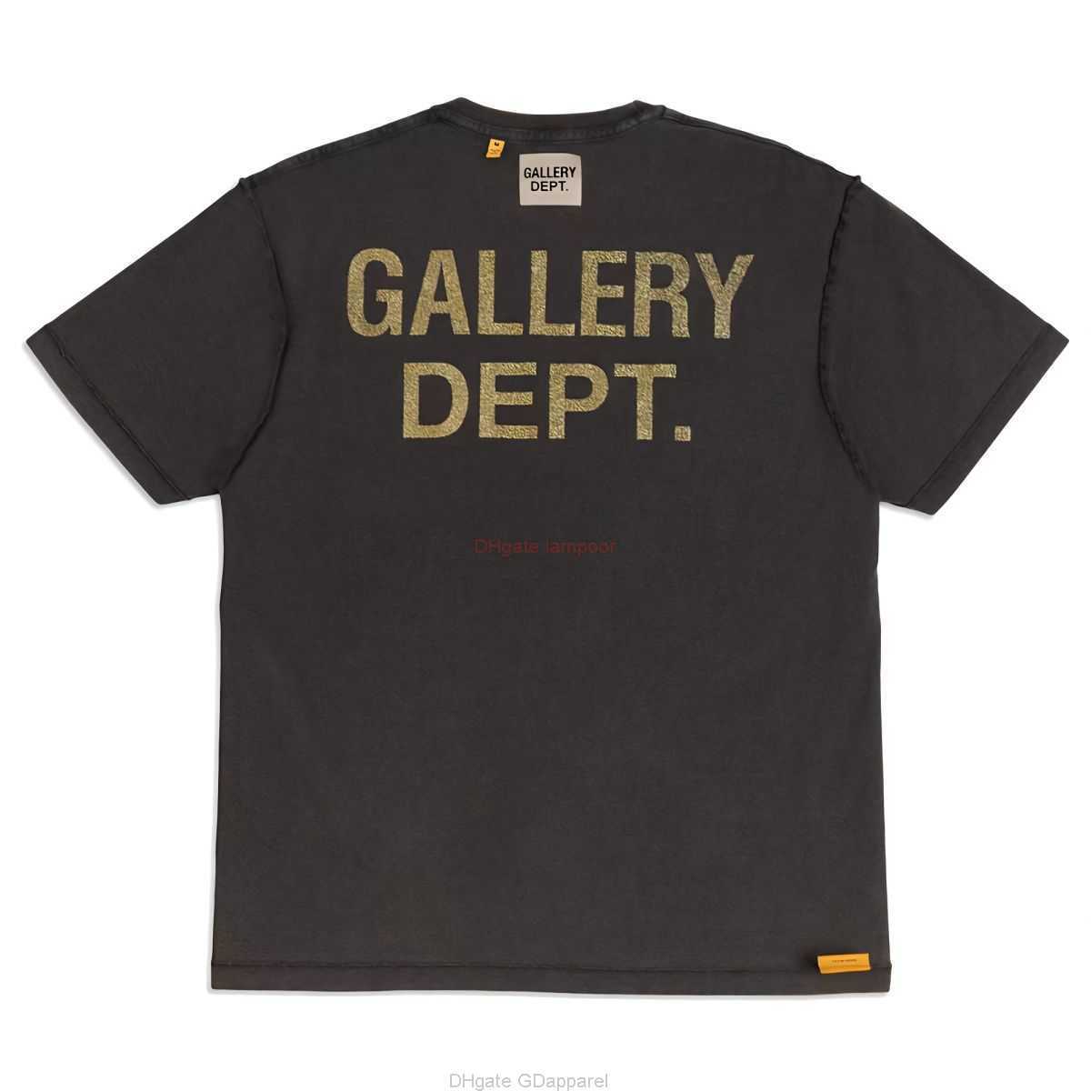 

Designer Fashion Clothing Tees Tshirt 3916Galleryes Depts Atk Reversible French Vintage Letter Printed Tshirt Luxury Casual Tops Streetwear Rock Hip hop Luxury Ca, Black brown/3916