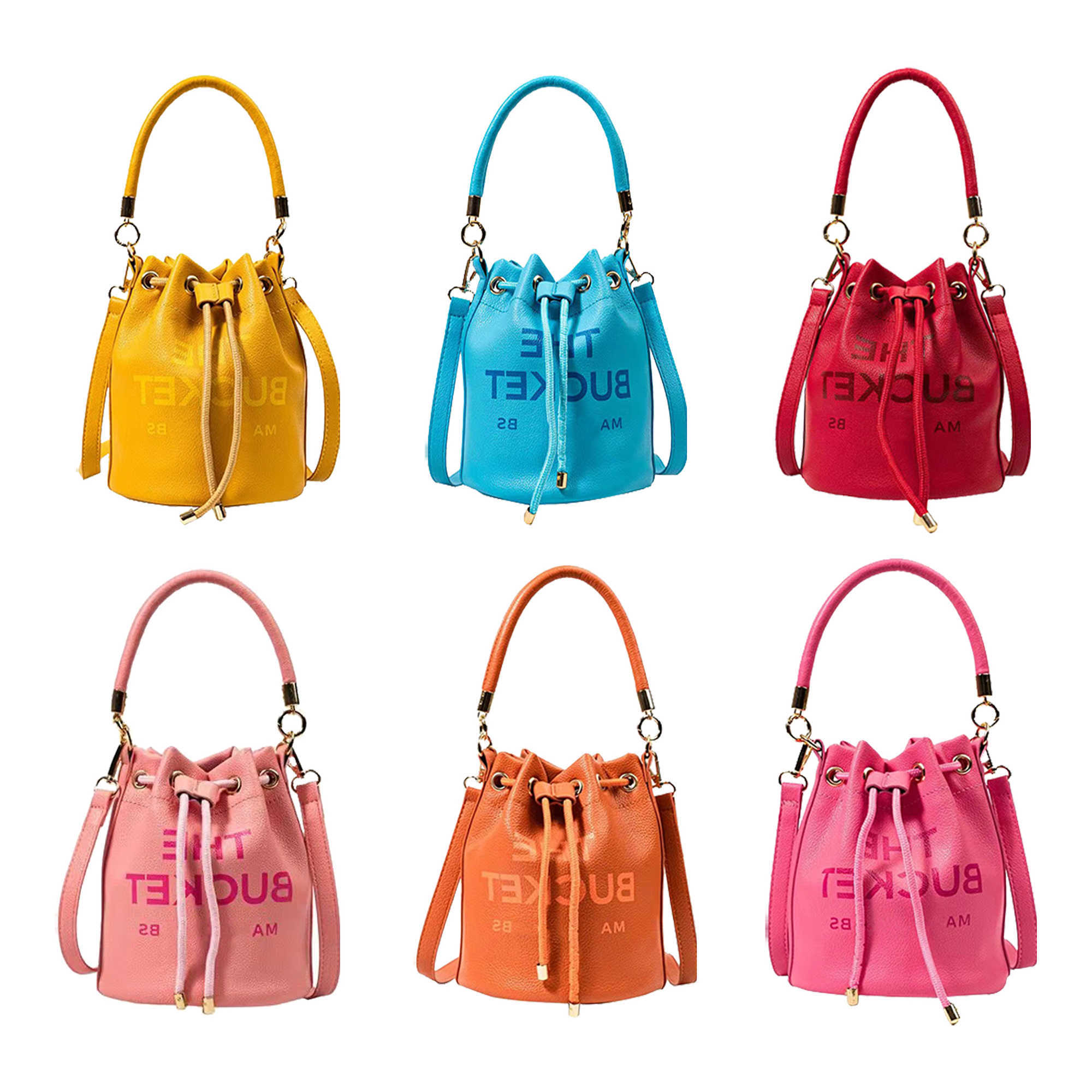 

Lady Luxury the leather bucket bag Womens men Designer marc tote classic Drawstring shoulder fashion wallet buckets top handle purses handbag Crossbody Unisex bags, Nylon-orange