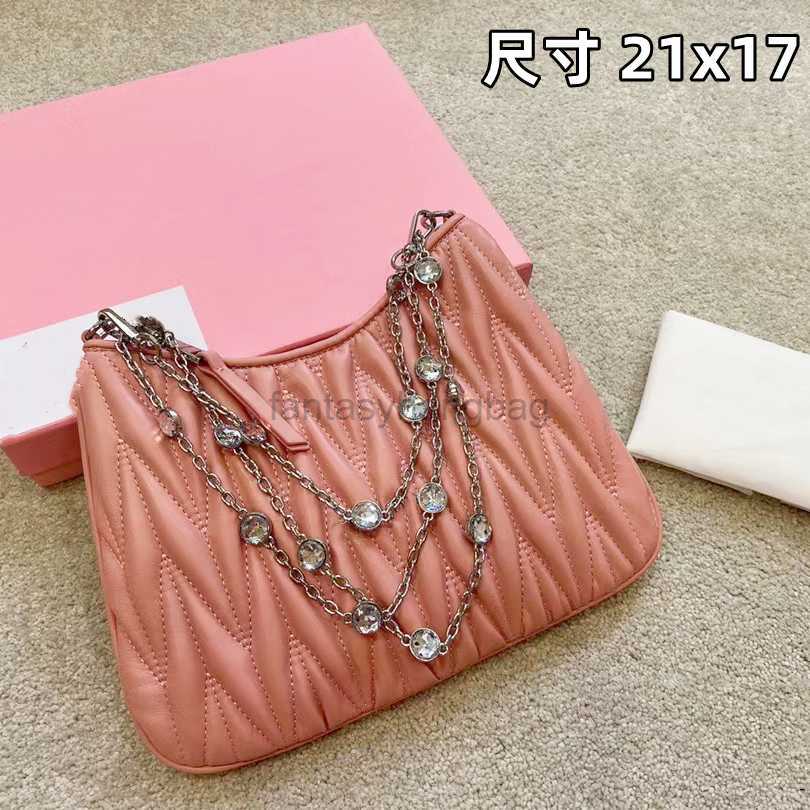 

Miu's underarm bag women's bag rhinestone diamond chain autumn and winter new style niche fashion versatile high-end feel bag Miao, All-match black