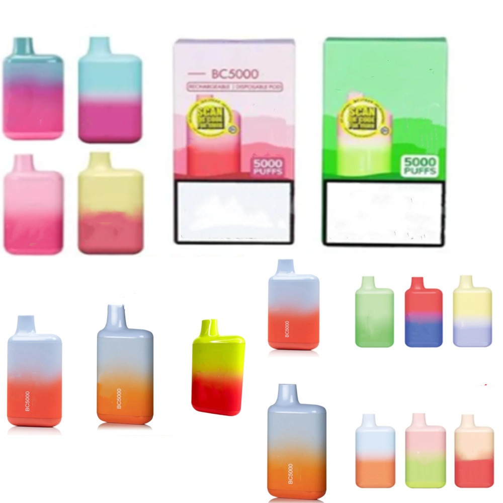 

Ef BC5000 5000 puffs Disposable E cigarettes Vape Pen 13ml Pre-filled Mesh Coil Pods Cartridges 650mAh Rechargeable Battery Vaporizer randm 7000