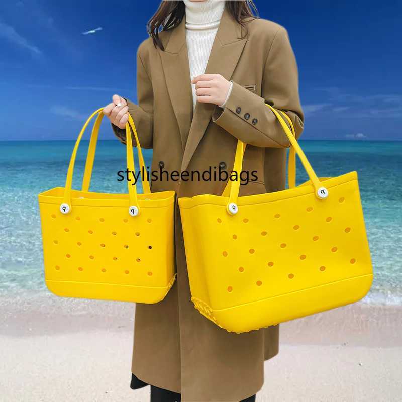 

stylisheendibags Shoulder Bags L/XL Punched Bogg Bag Waterproof Summer Water Park Sea Organizer Storage Shoulder Handbags Large Women's Stock Beach Bogg Bags, 03