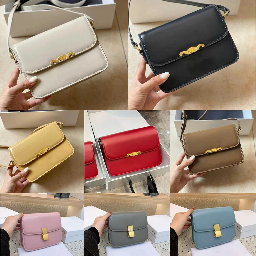 

Designer Bags Triomphe Smooth Cowhide Women Teen Cuir Handbag Golden Chain Shopping bags Lady Wallet 18cm 22cm