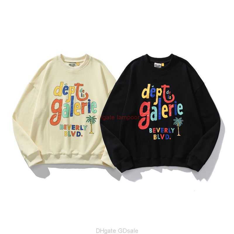 

Designer Clothing Galleries Hoodie Mens Sweatshirts American Fashion Galleryes Depts Rainbow Graffiti Letter Print Crew Neck Sweater High Street Loose Blouse for, Shipping fee