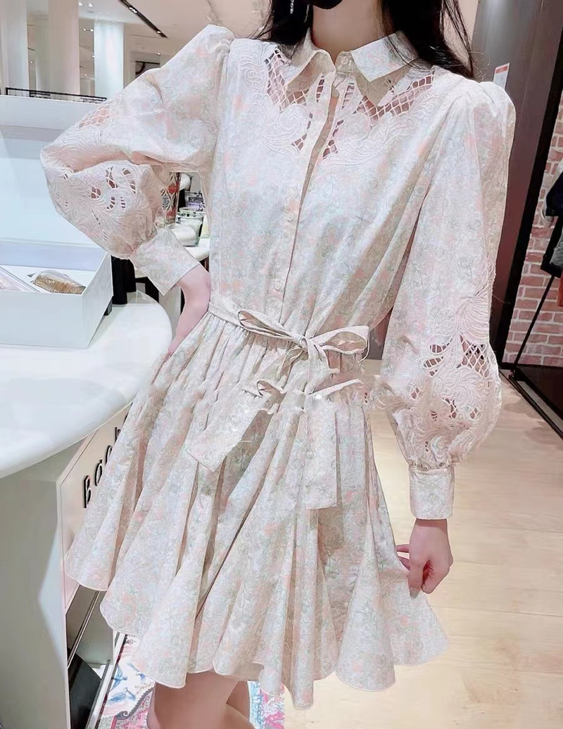 Robes décontractées Véritable M-aje Robe chemise avec ceinture et imprimé cravate pour femme New2023 Taille s