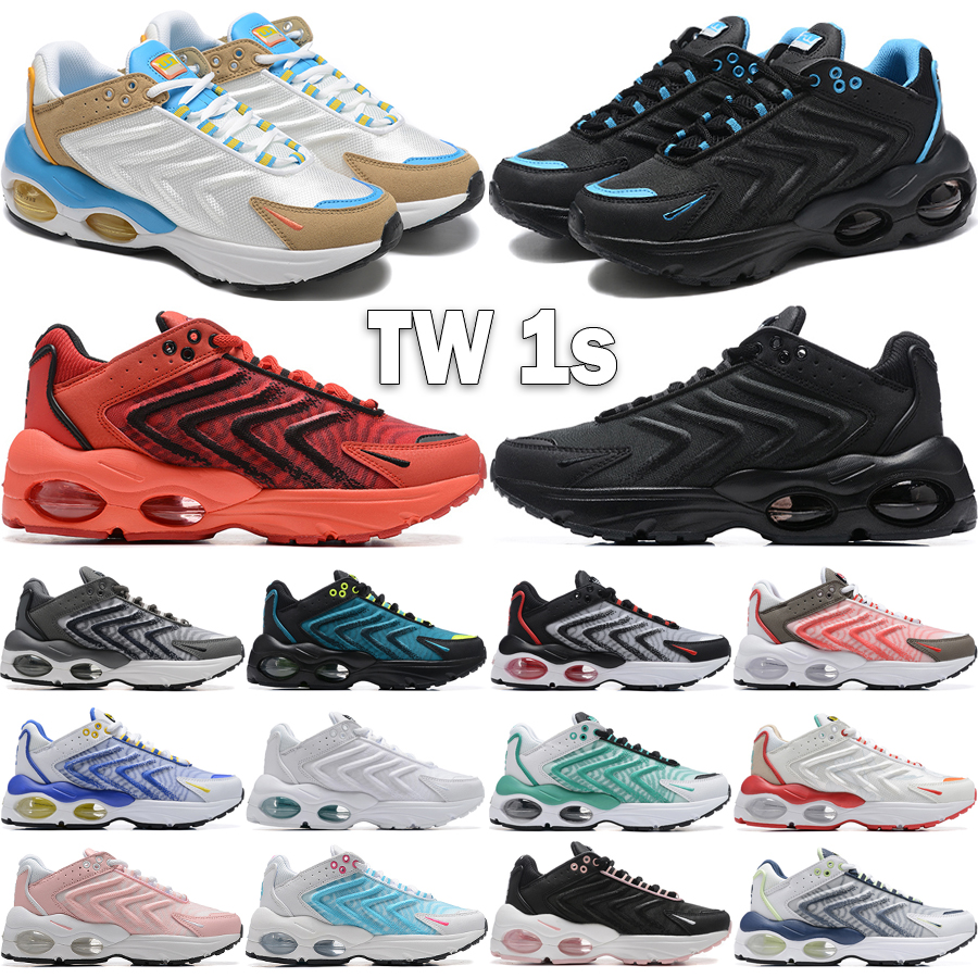 

Top Maxes TW 1 Men Women Running Shoes 2023 Designer M Frank Rudy Racer Blue Lunar New Year Red Clay Black Anthracite Outdoor Sports Sneakers Size 36-45, #06 black red