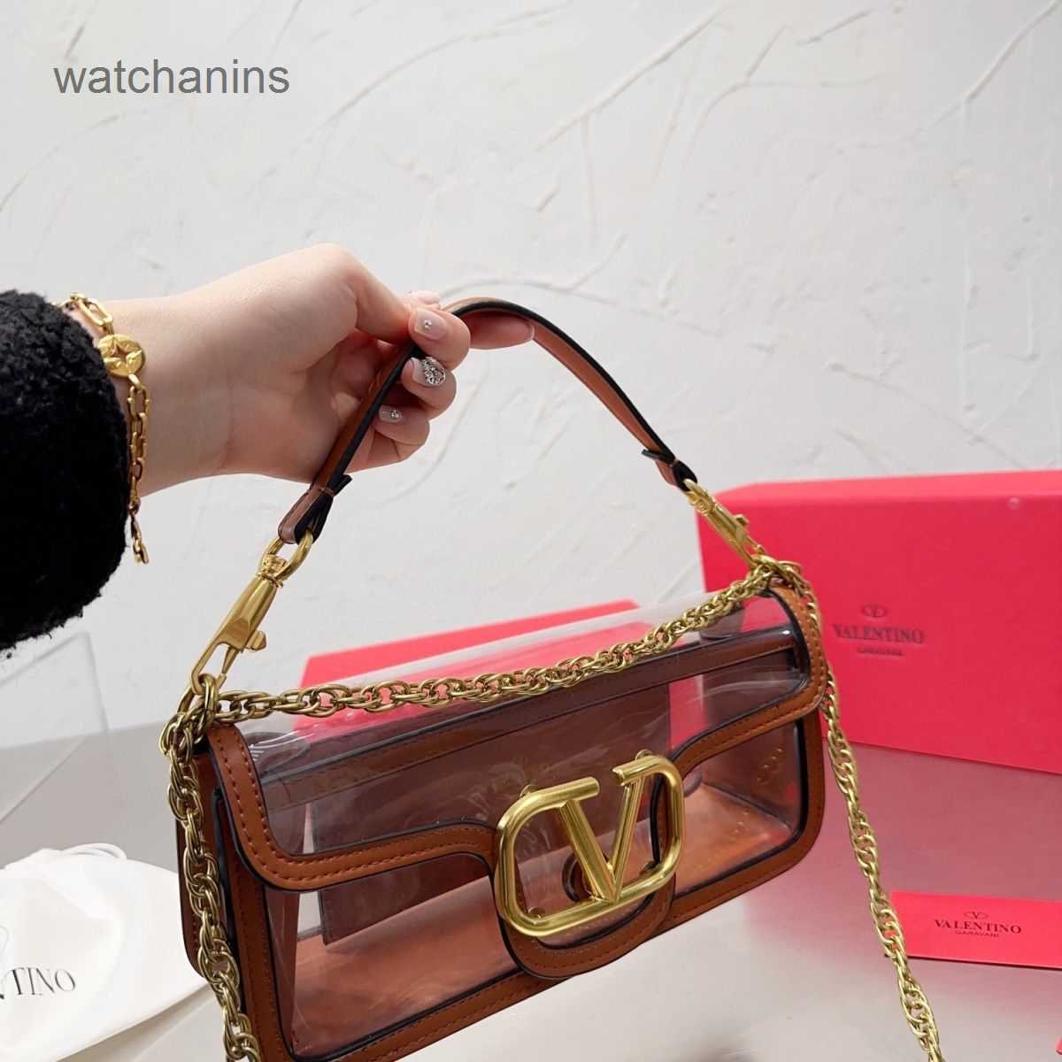 

Quality Classic Spring/summer Lady's Transparent Bag High Valentino Large Bags Women's Fashionable Lightweight Underarm Stick Designer PPD7