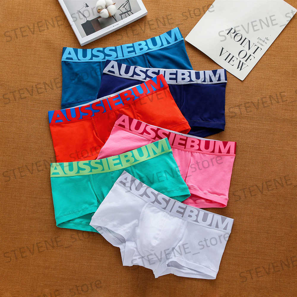 

Underpants Brand Men's Cotton Underwear Low Waist Sexy Trendy Briefs Comfortable Sweat-Absorbent Antibacterial Boxer Shorts Underpants T230519, Blue