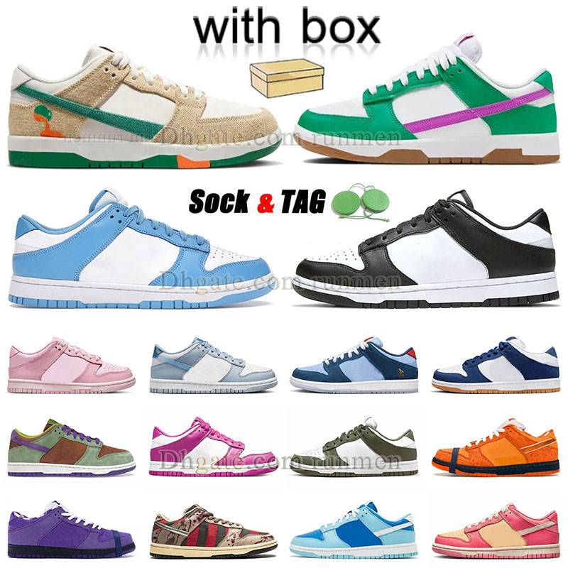 

with box Dunka Low Casual Shoes Mens Womens Shoe White Black Panda Dunkss Grey Fog Designer OG Sneakers Triple Pink UNC Chunky Jarritos Platform Trainers big size us13, C88 36-45 green lobster
