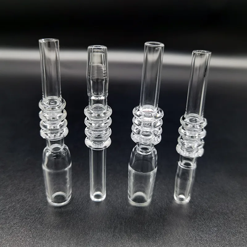 

Water Pipe Quartz Tip Smoking Accessories 10mm 14mm 18mm Joint Size Nectar Collector Dab Straw Drip Tips Domeless Quartzs Nail With Keck Clips Glass Bongs