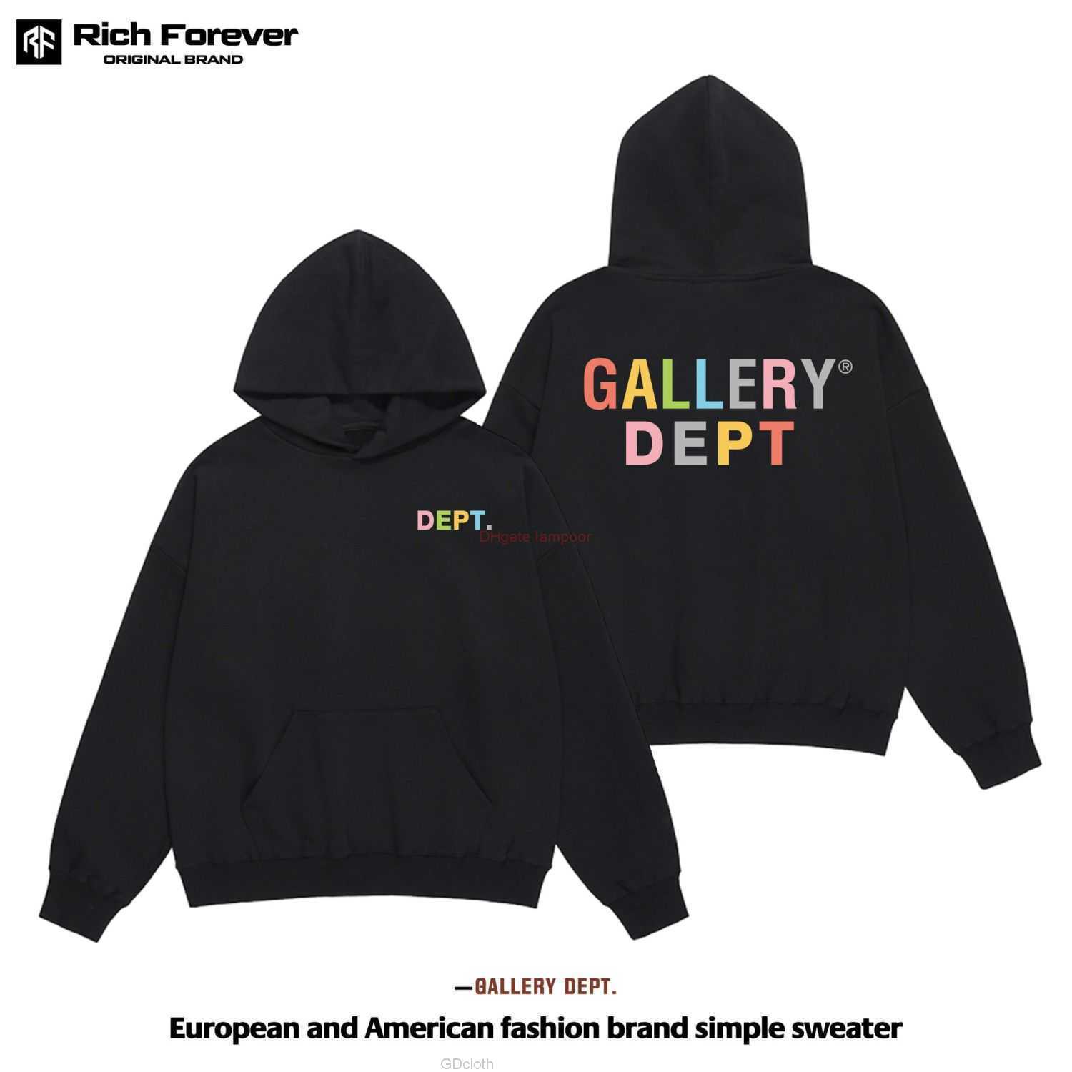 

Designer Clothing Galleries Hoodie Mens Sweatshirts American Classic Sweater Galleryes Depts Letter Hooded Sweater High Street Loose Fitting Mens Womens Cotton P, Shipping fee