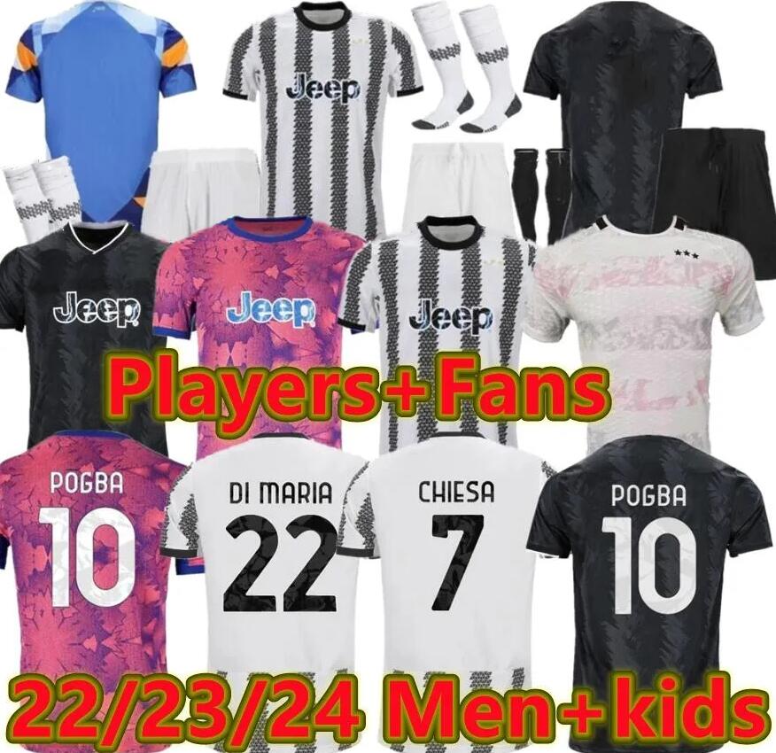 

DI MARIA 23 24 Soccer Jerseys POGBA BONUCCI BREMER DANILO 2023 2024 CHIESA VLAHOVIC McKENNIE PELLEGRINI Mens Kids kit Football ShirtS