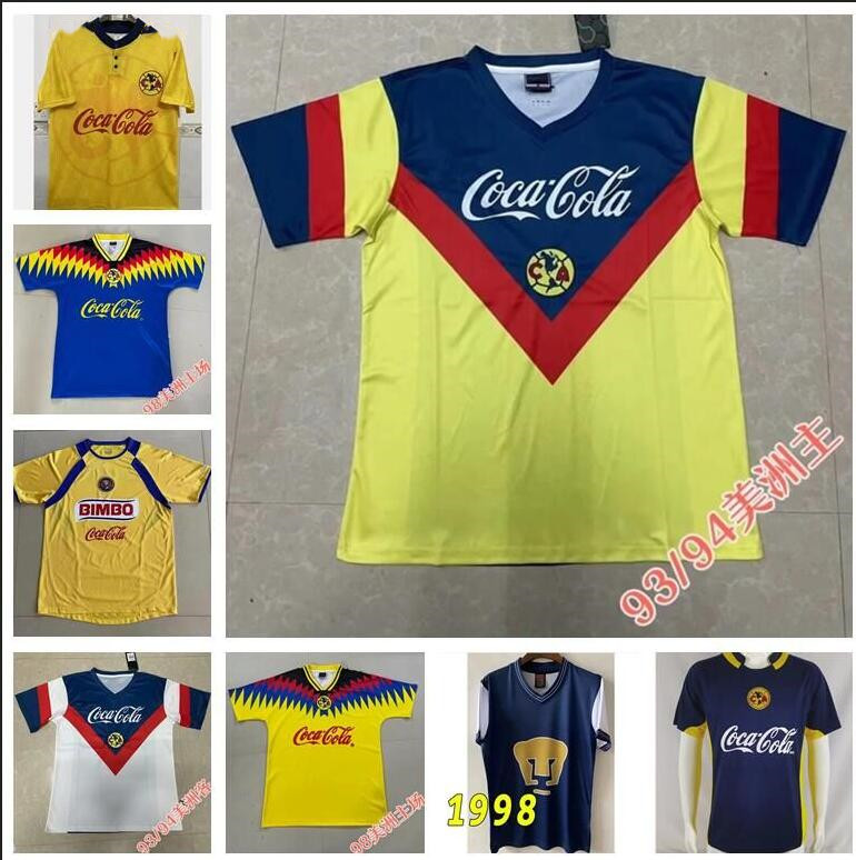 

1987 1988 2001 2002 RETRO soccer Jerseys Club America LIGA MX Football Shirts Tigres MEXICO R.SAMBUEZA P.AGUILAR O.PERALTA C.DOMINGUEZ MATHEUS 94 95 05 06 uniform, Adult size
