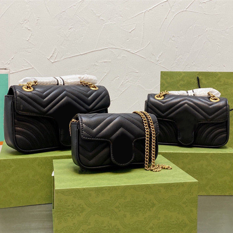 

Designer Classic Marmont Bags Leather Chain Women Shoulder Bag Crossbody Mini Luxury Handbag Nude Black GG Bags fashion leather Guccie handbags Fashion Guccy clutch