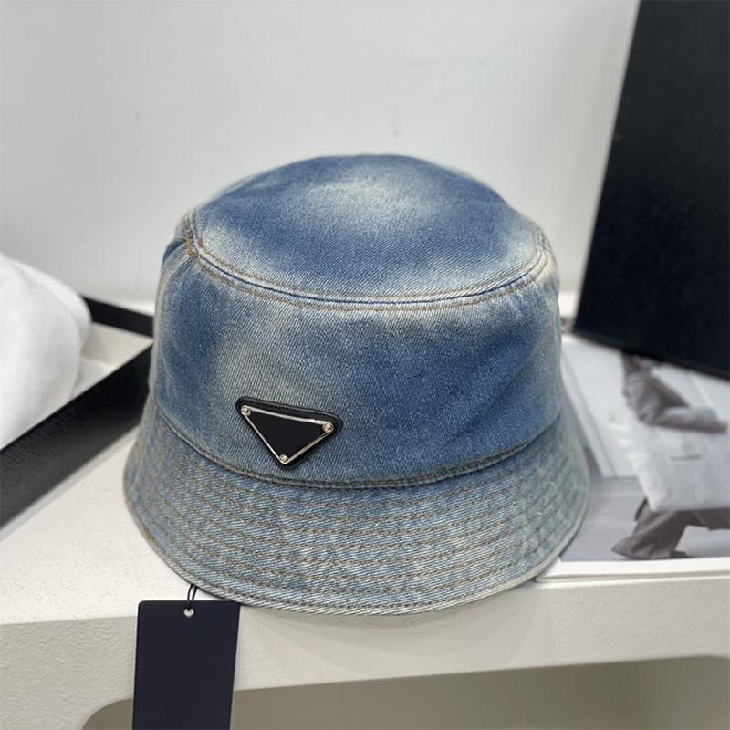 Bucket Hat for Man Woman Fashion Solid Colored Denim Caps Casquette Hats 2 Classic Signs-image-866619221