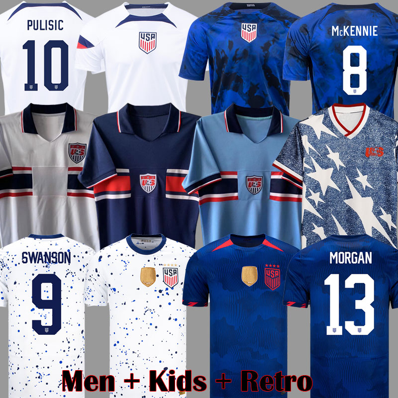 

PULISIC MCKENNIE USWNT Soccer JerseyS 1994 Vintage AARONSON Sargent MORGAN REYNA America United States 2023 Football Shirts KIDS DEST MUSAH UsAs retro Robinson, 1994 third